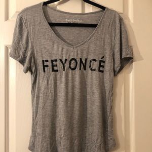 “Feyonce” grey t shirt - size medium